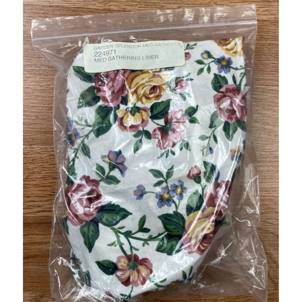 Longaberger Fabric Liner Garden Splender for Medium Gathering Basket NEW 224971